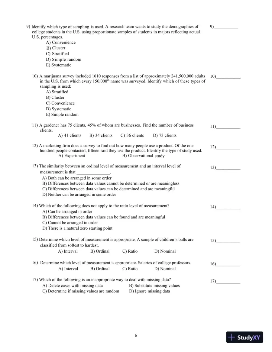 Elementary Statistics, 13th Edition Test Bank, page 10