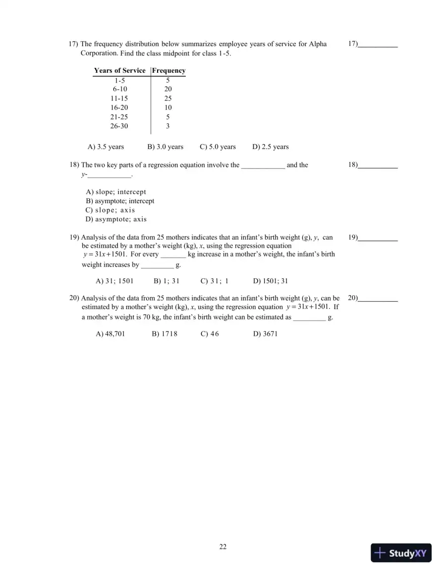 Elementary Statistics, 13th Edition Test Bank, page 26