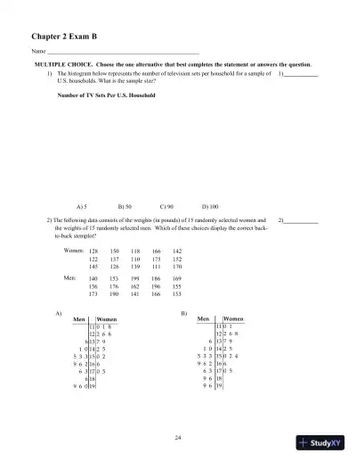 Elementary Statistics, 13th Edition Test Bank - Page 28 preview image