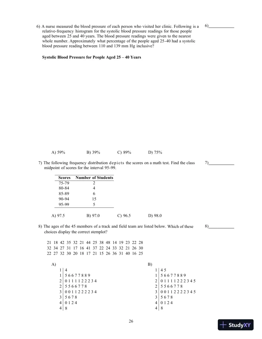 Elementary Statistics, 13th Edition Test Bank, page 30