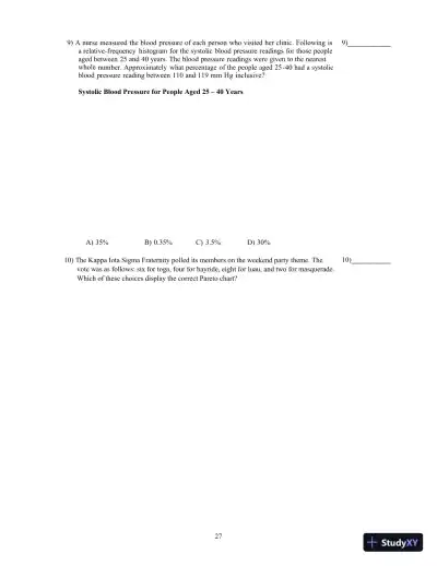 Elementary Statistics, 13th Edition Test Bank - Page 31 preview image