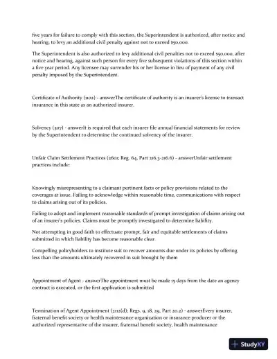 2023 NY Life, Accident, and Health Insurance Agent Exam with Answers (198 Solved Questions) - Page 12 preview image