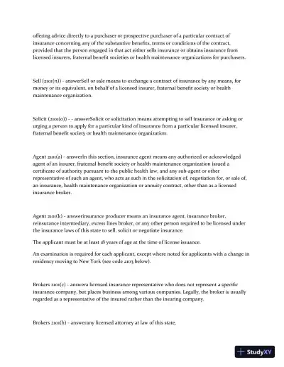 2023 NY Life, Accident, and Health Insurance Agent Exam with Answers (198 Solved Questions) - Page 4 preview image