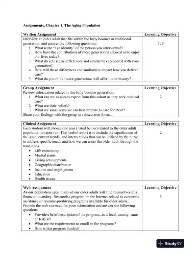 Solution Manual For Gerontological Nursing, 8th Edition - Page 1 preview image