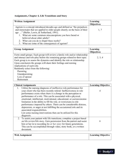 Solution Manual For Gerontological Nursing, 8th Edition - Page 11 preview image