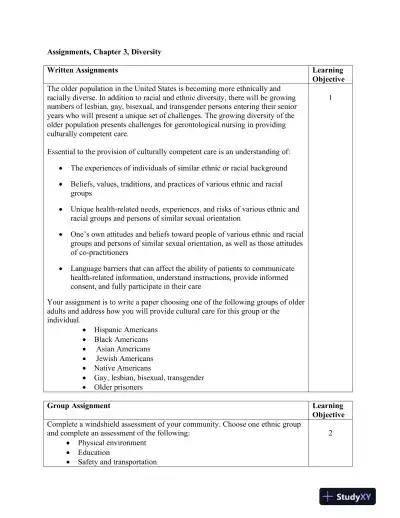 Solution Manual For Gerontological Nursing, 8th Edition - Page 5 preview image