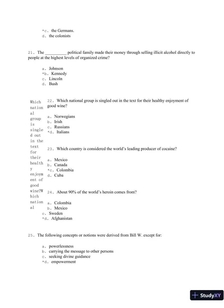 Addiction Treatment 4th Edition Test Bank, page 11