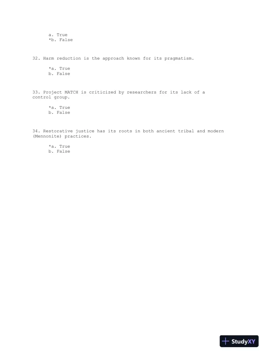 Addiction Treatment 4th Edition Test Bank, page 7