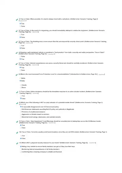 Post Test AntiTerrorism - Page 1 preview image