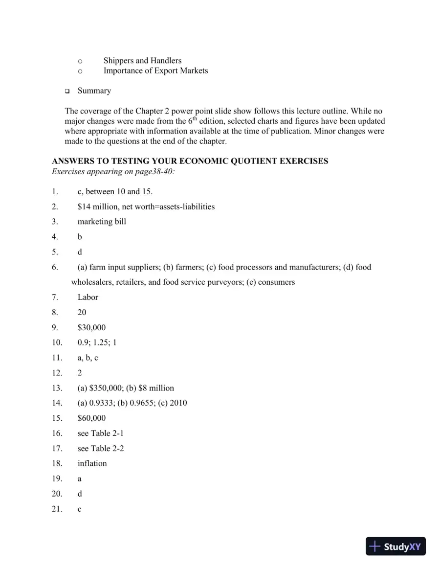 Solution Manual for Introduction to Agricultural Economics, 7th Edition, page 11