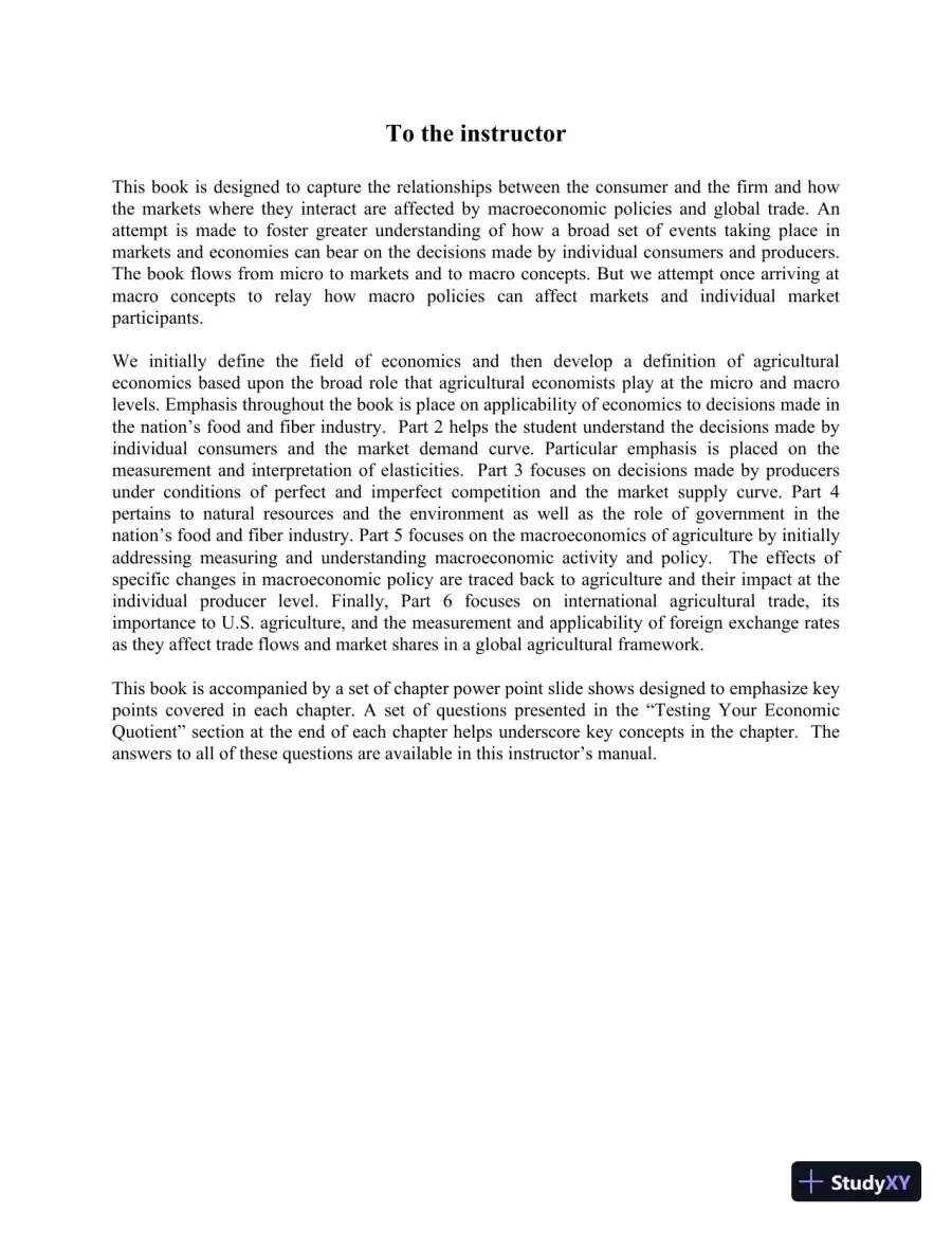 Solution Manual for Introduction to Agricultural Economics, 7th Edition, page 4