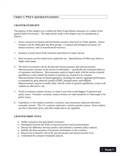 Solution Manual for Introduction to Agricultural Economics, 7th Edition - Page 6 preview image