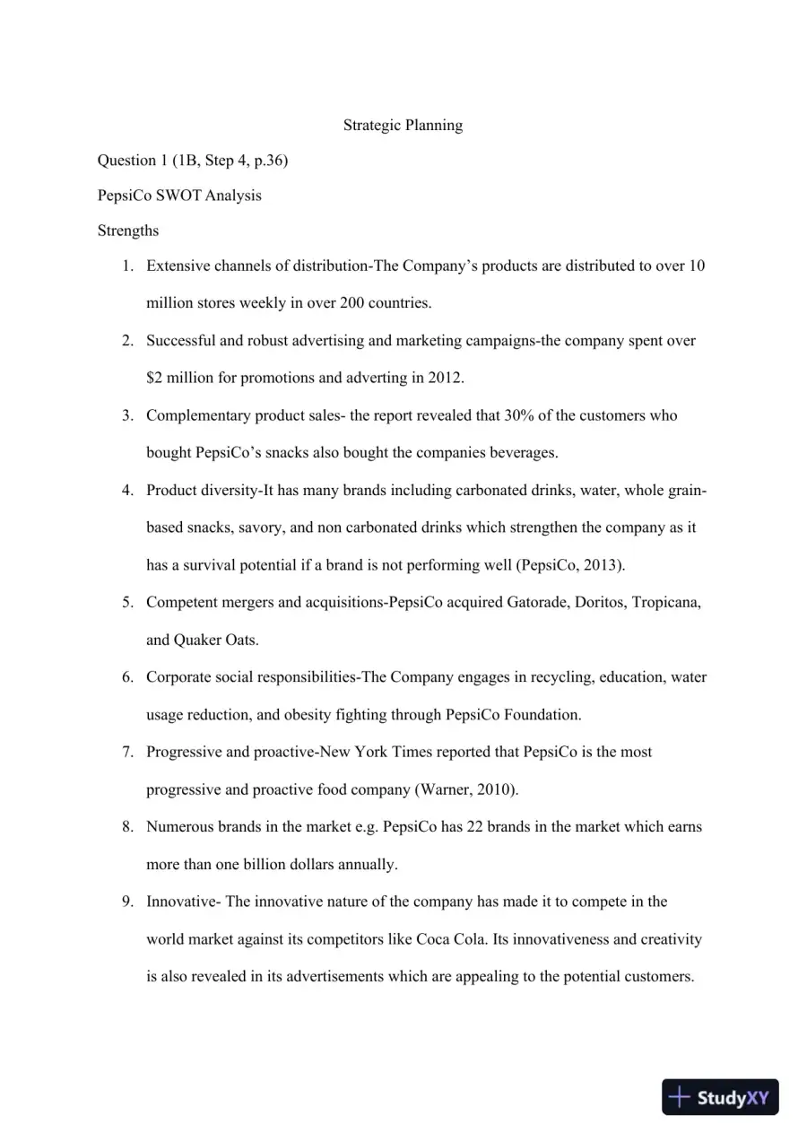 Liberty University BUSI 400 Individual Assurance of Learning Exercise 1 complete solution correct answers key, page 3