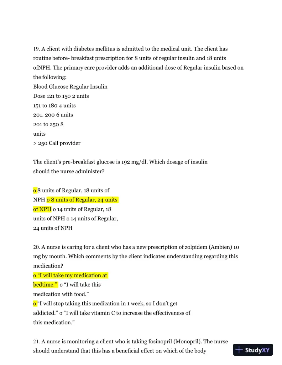 2013 ATI RN Proctored Pharmacology Form B with Answers (70 Solved Questions), page 8