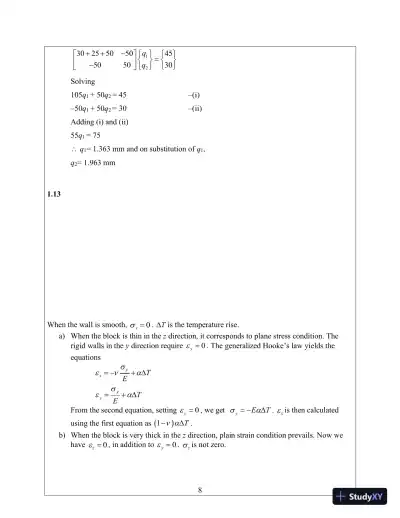 Solution Manual for Introduction to Finite Elements in Engineering, 4th Edition - Page 12 preview image