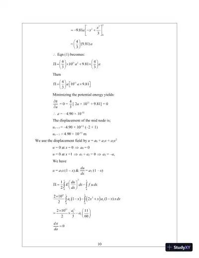 Solution Manual for Introduction to Finite Elements in Engineering, 4th Edition - Page 14 preview image