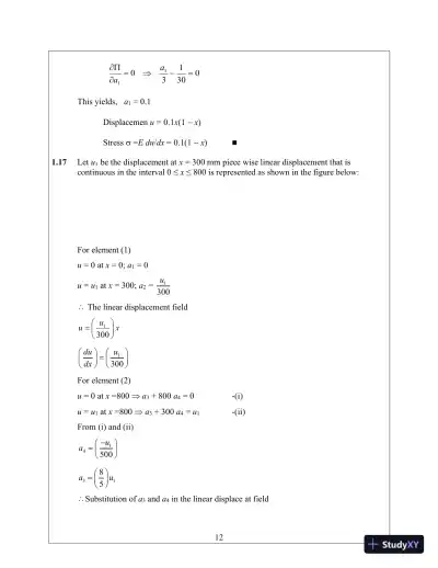 Solution Manual for Introduction to Finite Elements in Engineering, 4th Edition - Page 16 preview image