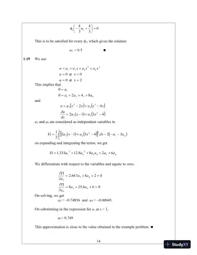Solution Manual for Introduction to Finite Elements in Engineering, 4th Edition - Page 18 preview image