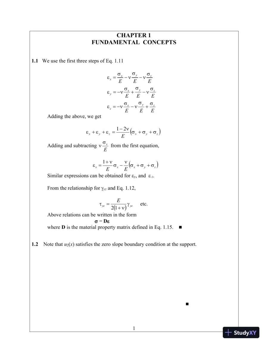 Solution Manual for Introduction to Finite Elements in Engineering, 4th Edition, page 5