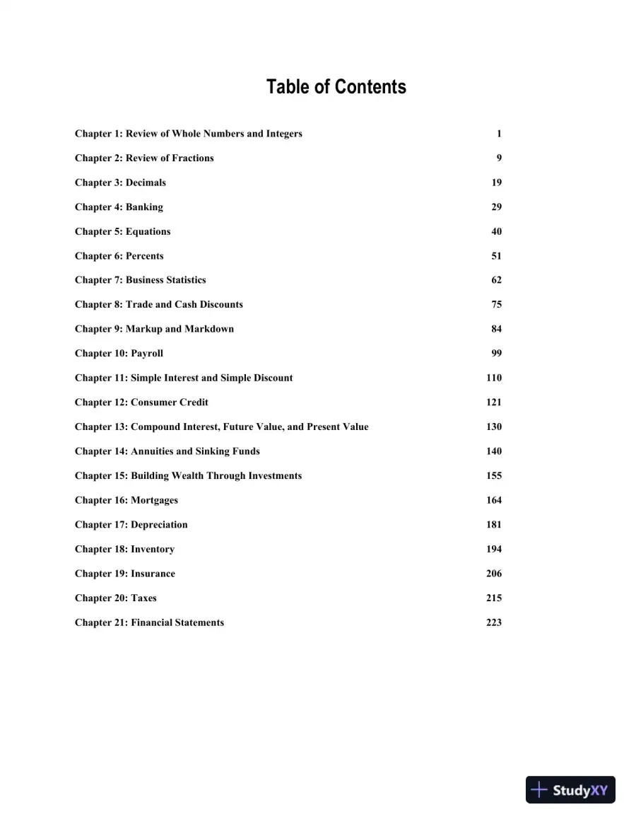 Solution Manual for Business Math, 11th Edition, page 3