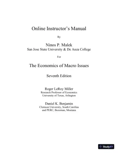 Class Notes for The Economics of Macro Issues, 7th Edition - Page 1 preview image