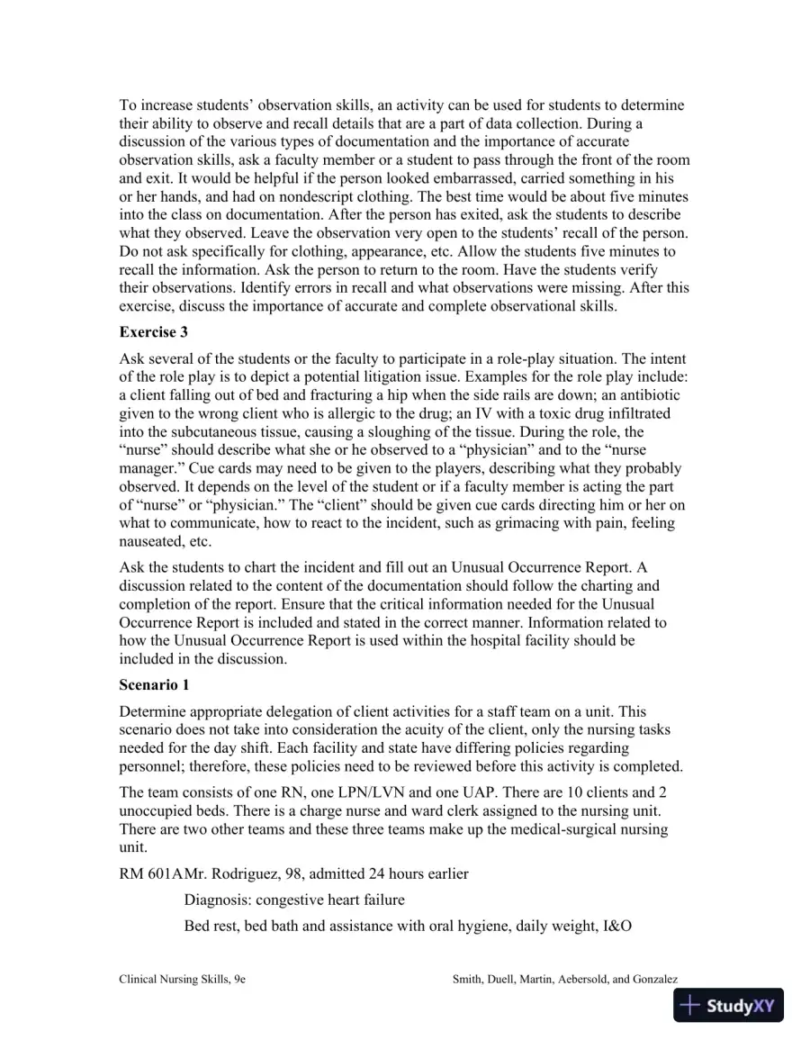 Class Notes for Clinical Nursing Skills: Basic to Advanced Skills, 9th Edition, page 12