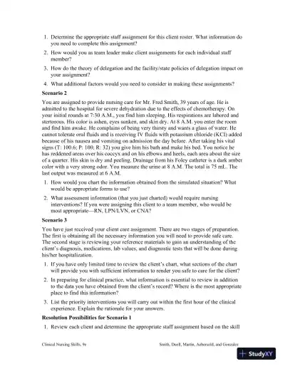 Class Notes for Clinical Nursing Skills: Basic to Advanced Skills, 9th Edition - Page 15 preview image