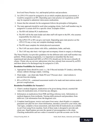 Class Notes for Clinical Nursing Skills: Basic to Advanced Skills, 9th Edition - Page 16 preview image