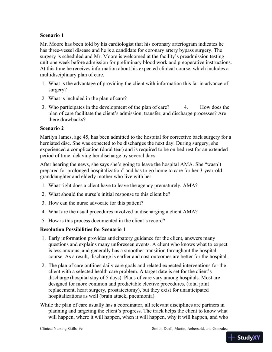 Class Notes for Clinical Nursing Skills: Basic to Advanced Skills, 9th Edition, page 23