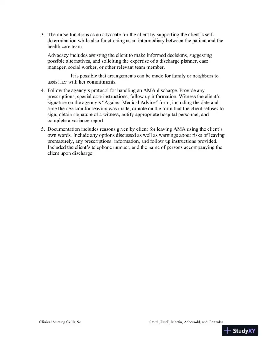 Class Notes for Clinical Nursing Skills: Basic to Advanced Skills, 9th Edition, page 25