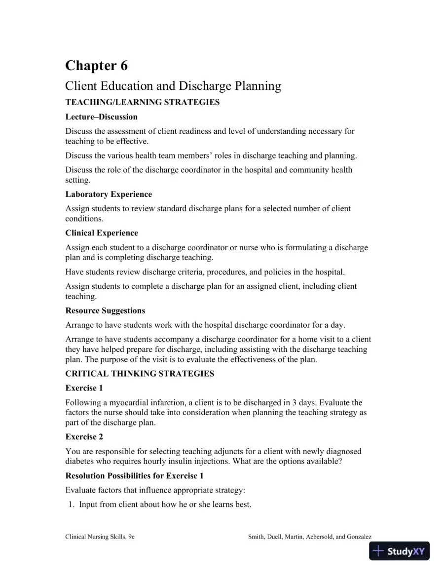 Class Notes for Clinical Nursing Skills: Basic to Advanced Skills, 9th Edition, page 26