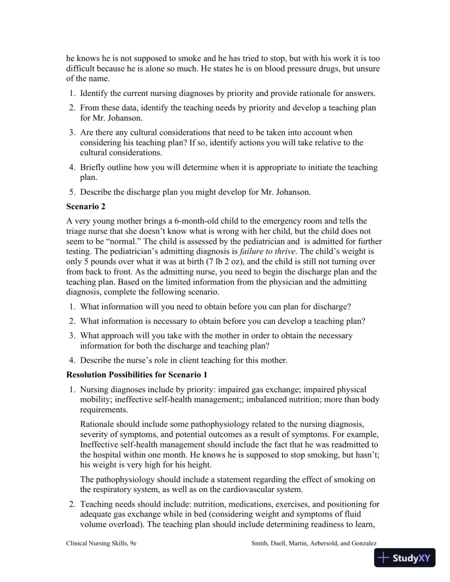 Class Notes for Clinical Nursing Skills: Basic to Advanced Skills, 9th Edition, page 28