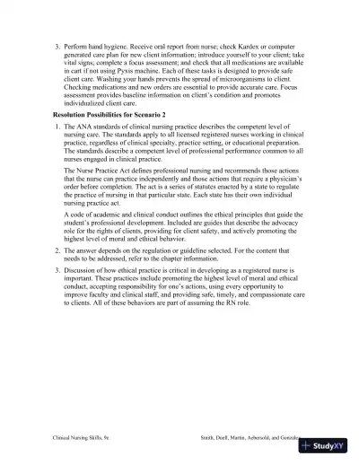 Class Notes for Clinical Nursing Skills: Basic to Advanced Skills, 9th Edition - Page 4 preview image