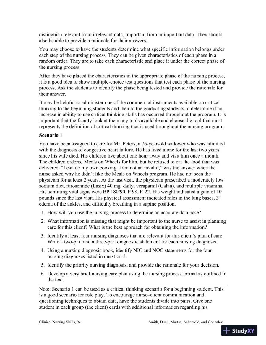 Class Notes for Clinical Nursing Skills: Basic to Advanced Skills, 9th Edition, page 6
