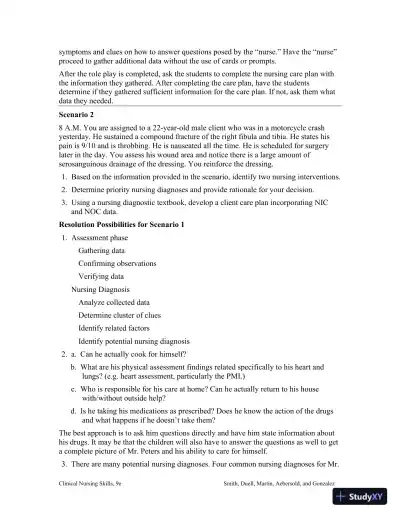 Class Notes for Clinical Nursing Skills: Basic to Advanced Skills, 9th Edition - Page 7 preview image