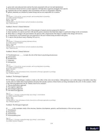 Test Bank For The Science of Psychology: An Appreciative View 4th Edition Test Bank - Page 10 preview image