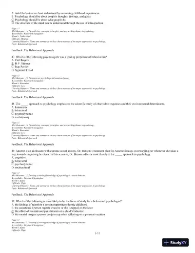 Test Bank For The Science of Psychology: An Appreciative View 4th Edition Test Bank - Page 12 preview image