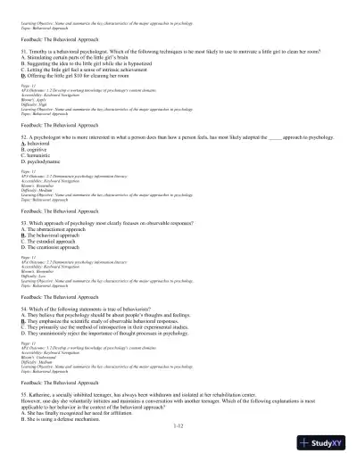 Test Bank For The Science of Psychology: An Appreciative View 4th Edition Test Bank - Page 13 preview image