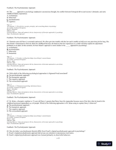 Test Bank For The Science of Psychology: An Appreciative View 4th Edition Test Bank - Page 16 preview image