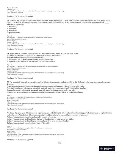 Test Bank For The Science of Psychology: An Appreciative View 4th Edition Test Bank - Page 18 preview image