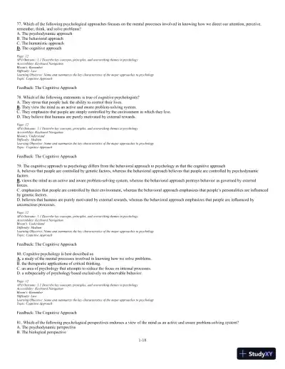 Test Bank For The Science of Psychology: An Appreciative View 4th Edition Test Bank - Page 19 preview image