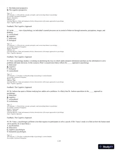 Test Bank For The Science of Psychology: An Appreciative View 4th Edition Test Bank - Page 20 preview image