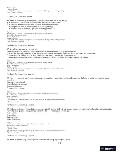 Test Bank For The Science of Psychology: An Appreciative View 4th Edition Test Bank - Page 21 preview image