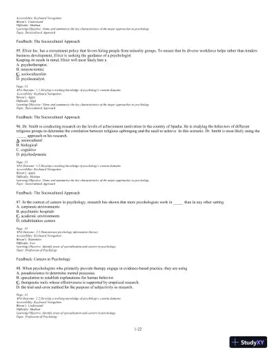 Test Bank For The Science of Psychology: An Appreciative View 4th Edition Test Bank - Page 23 preview image