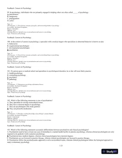 Test Bank For The Science of Psychology: An Appreciative View 4th Edition Test Bank - Page 24 preview image