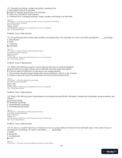 Test Bank For The Science of Psychology: An Appreciative View 4th Edition Test Bank - Page 29 preview image