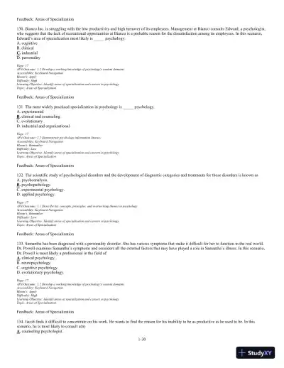 Test Bank For The Science of Psychology: An Appreciative View 4th Edition Test Bank - Page 31 preview image