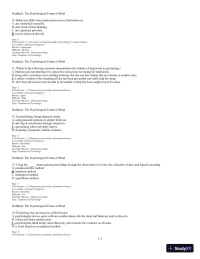 Test Bank For The Science of Psychology: An Appreciative View 4th Edition Test Bank - Page 4 preview image