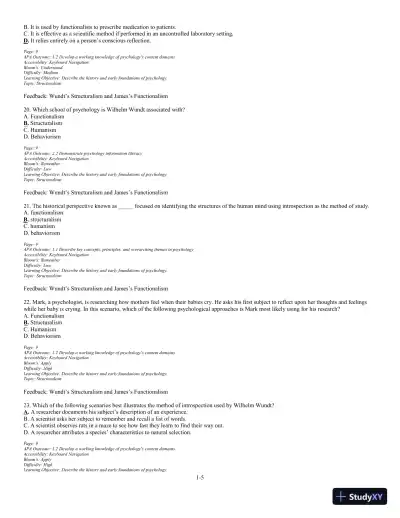 Test Bank For The Science of Psychology: An Appreciative View 4th Edition Test Bank - Page 6 preview image