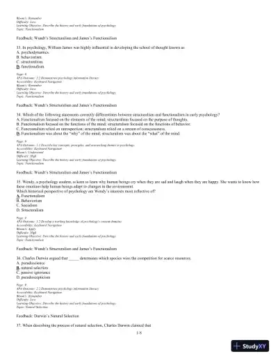 Test Bank For The Science of Psychology: An Appreciative View 4th Edition Test Bank - Page 9 preview image